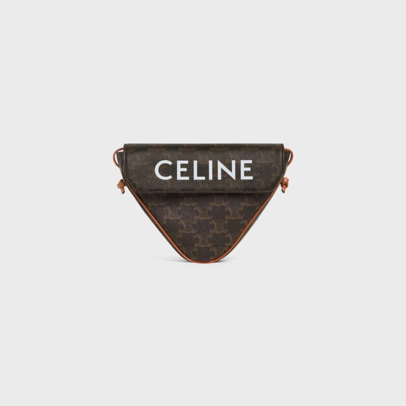 CELINE triangle bag in Triomphe Canvas with Celine print 195902BZK.04LI